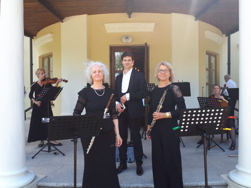 With Roman and the Yachad Chamber Orchestra n Lithuania.