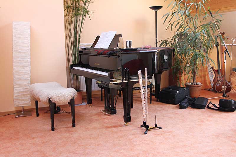 recording with Chandira and her Grand Piano